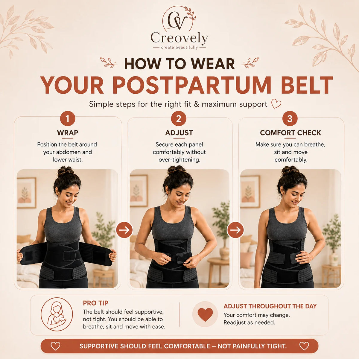 Pregnancy Support Belt for New Moms | Abdominal Postnatal Recovery Wrap