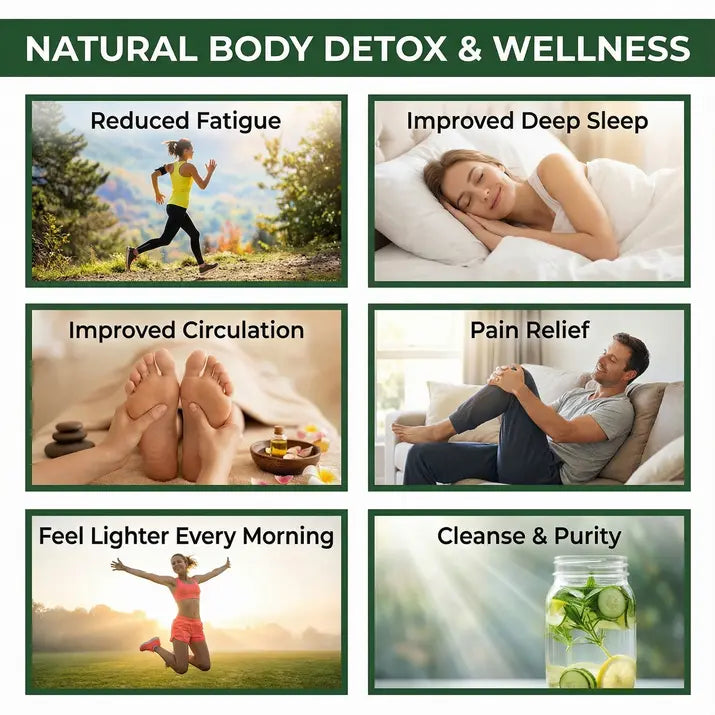 Herbal Detox Foot Patches | Overnight Foot Pads for Stress & Fatigue Relief