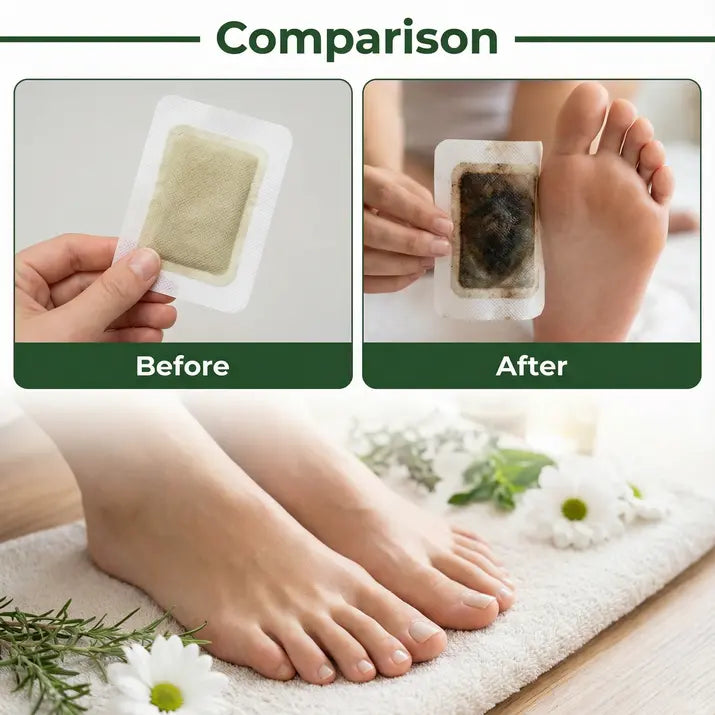 Herbal Detox Foot Patches | Overnight Foot Pads for Stress & Fatigue Relief